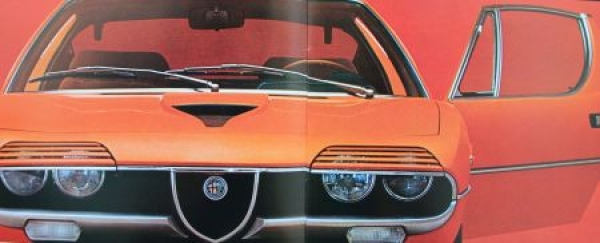 Alfa Romeo Montreal Coupe Modelprogram + Colorsheed 1970 Carbrochure (6860)